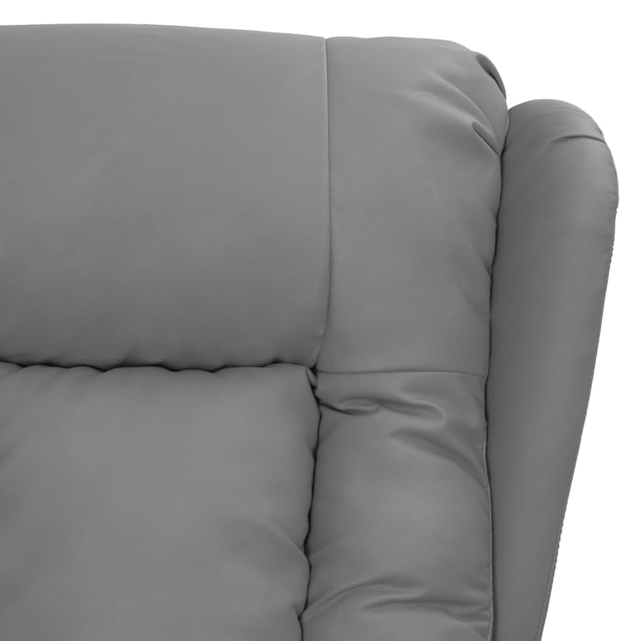 Fauteuil Verstelbaar Kunstleer Grijs