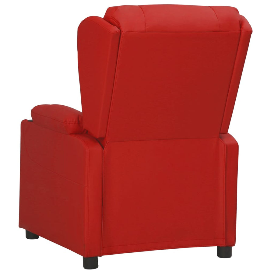 Fauteuil Verstelbaar Kunstleer Wijnrood