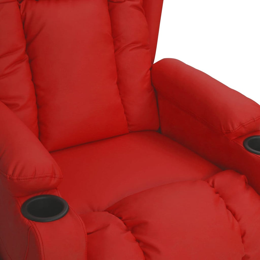 Fauteuil Verstelbaar Kunstleer Wijnrood