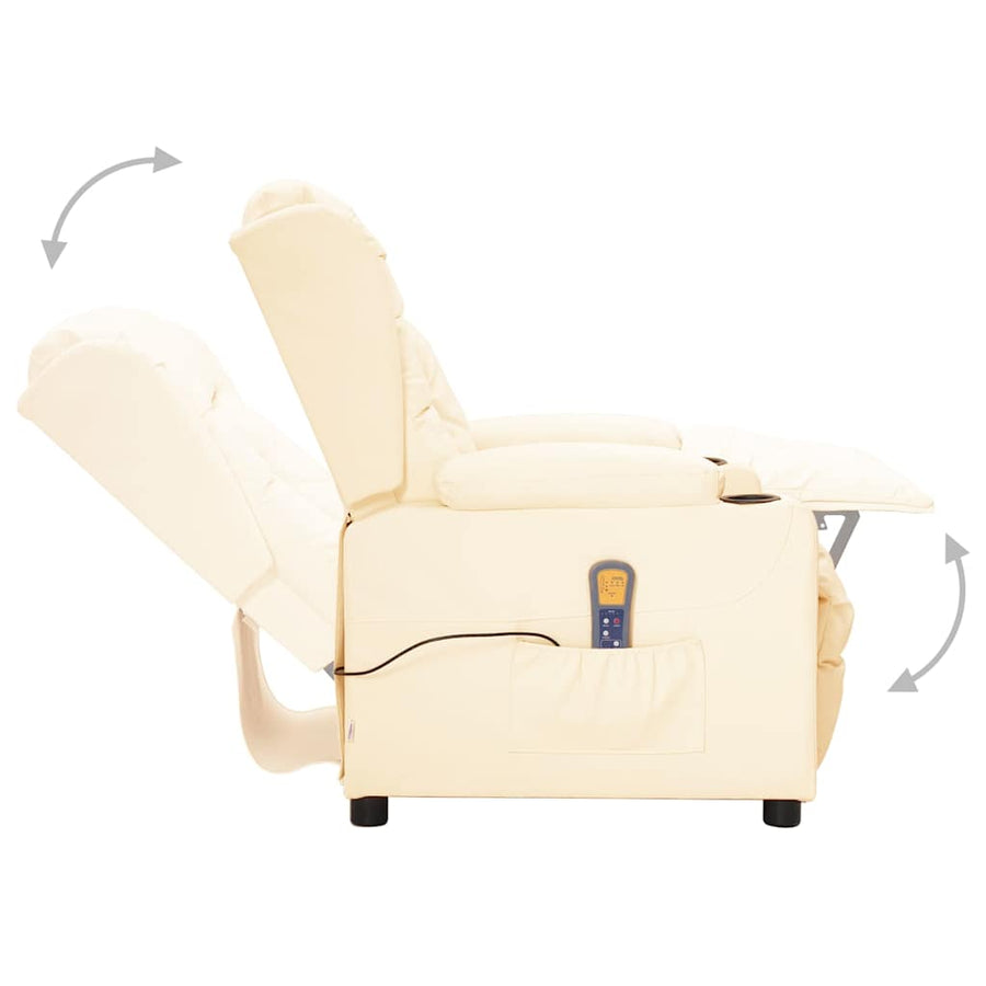 Massagestoel Kunstleer Crèmekleurig