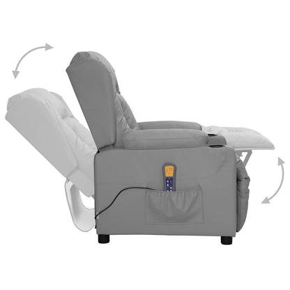 Massagestoel kunstleer grijs