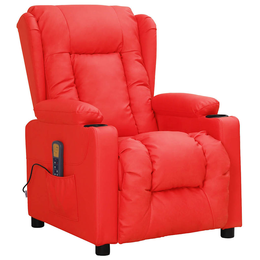 Massagestoel kunstleer rood
