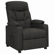 Fauteuil verstelbaar stof zwart 73x94x101,5 cm