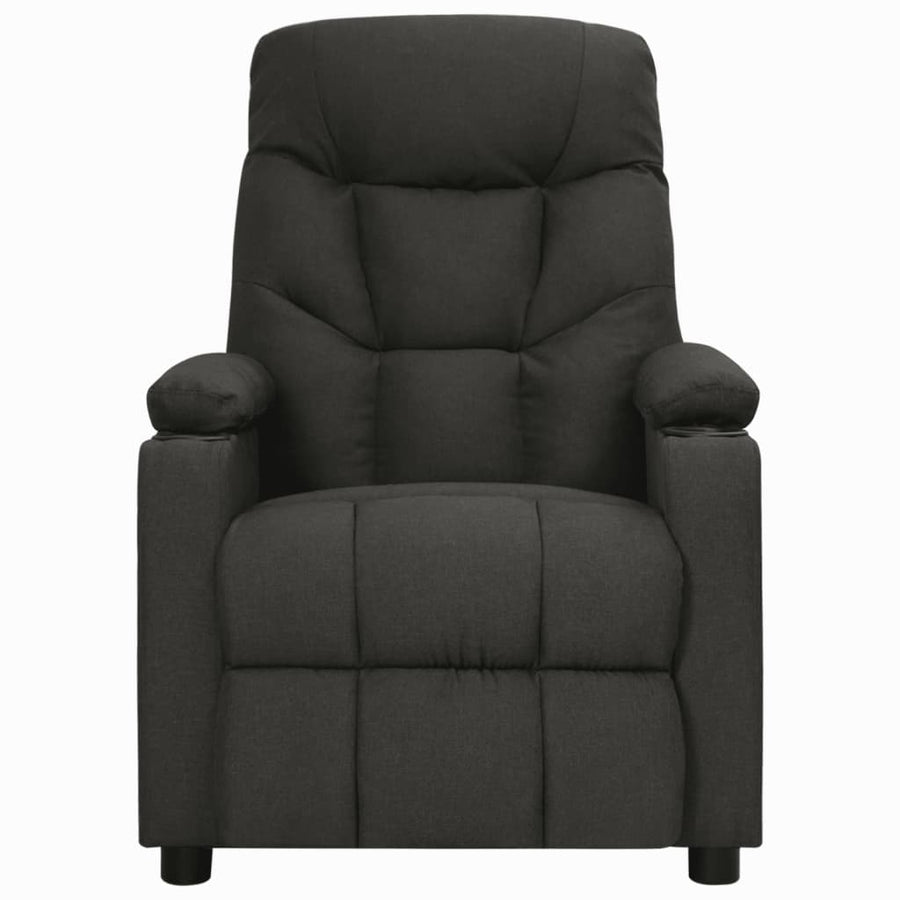 Fauteuil verstelbaar stof zwart