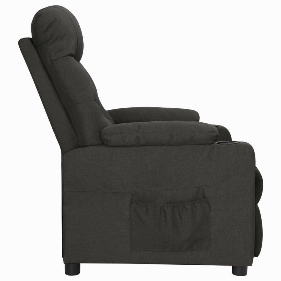 Fauteuil verstelbaar stof zwart