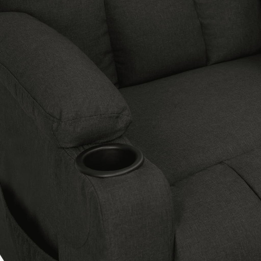 Fauteuil verstelbaar stof zwart