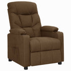 Adjustable fabric armchair brown