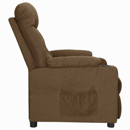 Fauteuil verstelbaar stof bruin