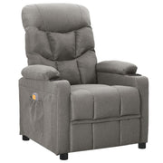 Massagestoel lichtgrijs stof 75x93x104,5 cm