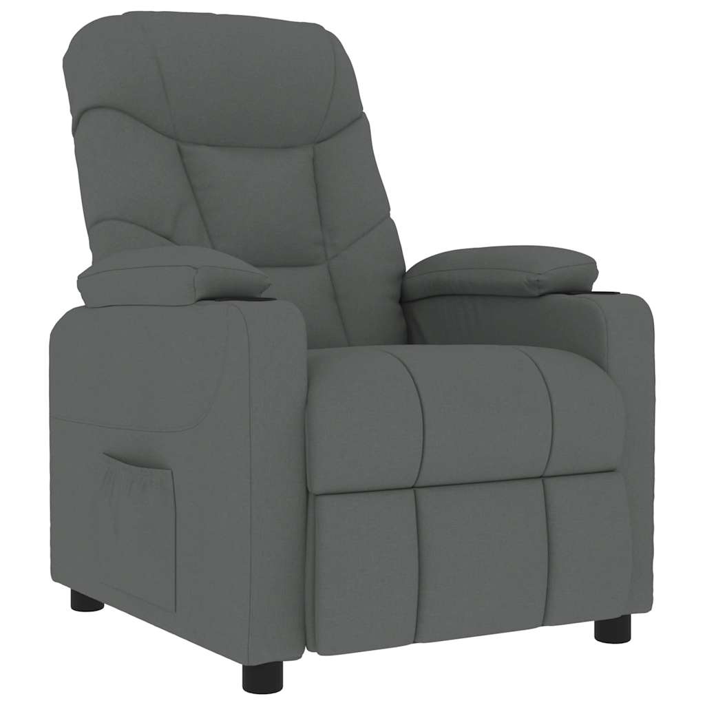 Massagestoel Stof Donkergrijs