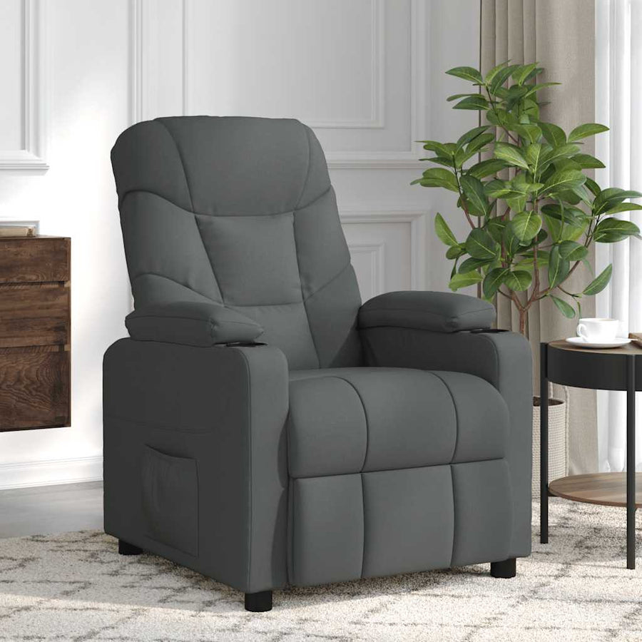 Massagestoel Stof Donkergrijs