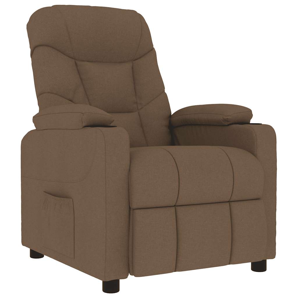 Massagestoel stof bruin