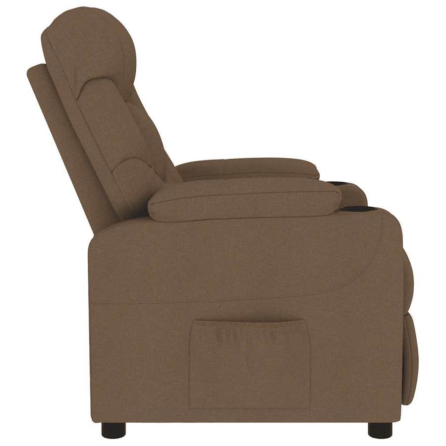 Massagestoel stof bruin