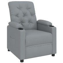Fauteuil verstelbaar stof lichtgrijs