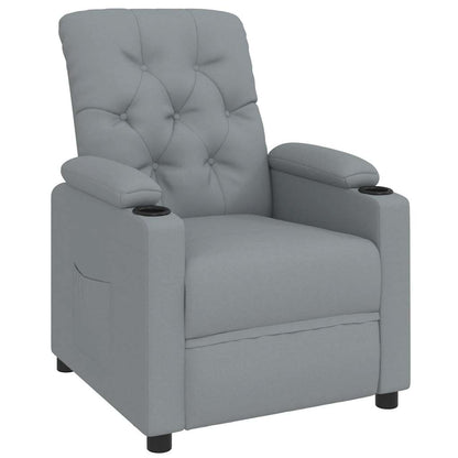 Fauteuil verstelbaar stof lichtgrijs
