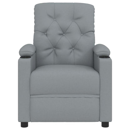 Fauteuil verstelbaar stof lichtgrijs