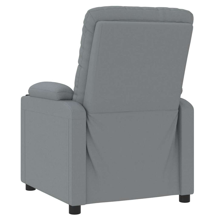 Fauteuil verstelbaar stof lichtgrijs