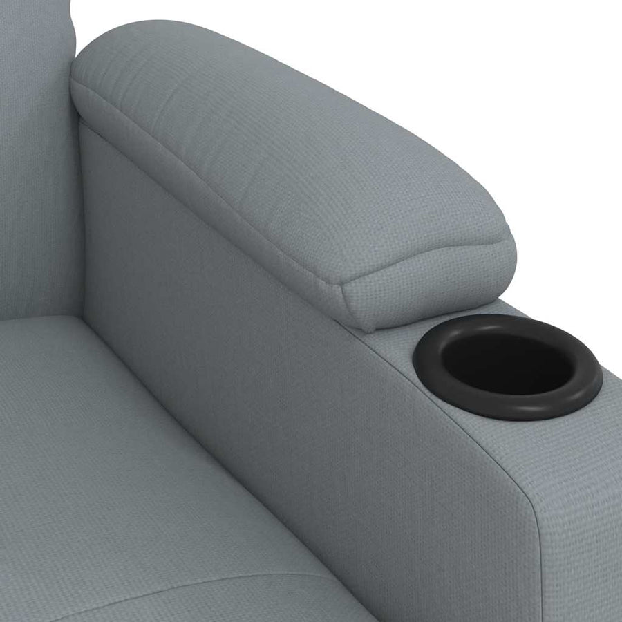 Fauteuil verstelbaar stof lichtgrijs