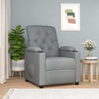Fauteuil verstelbaar stof lichtgrijs 78,5x93x96,5 cm