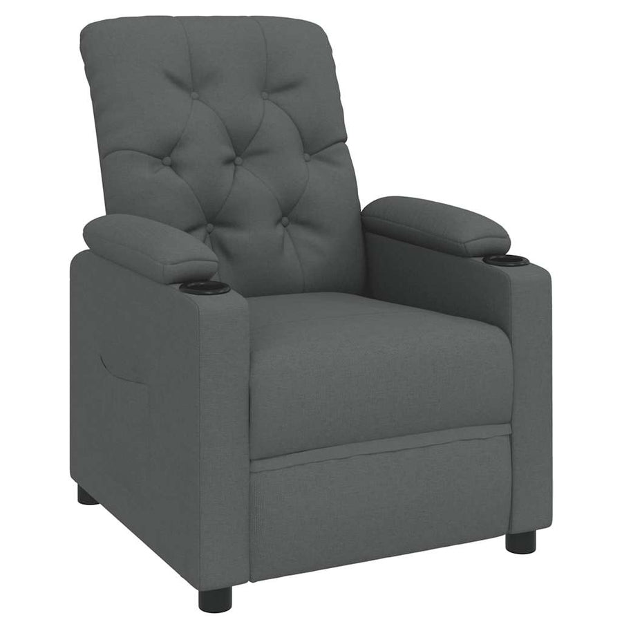 Fauteuil verstelbaar stof donkergrijs