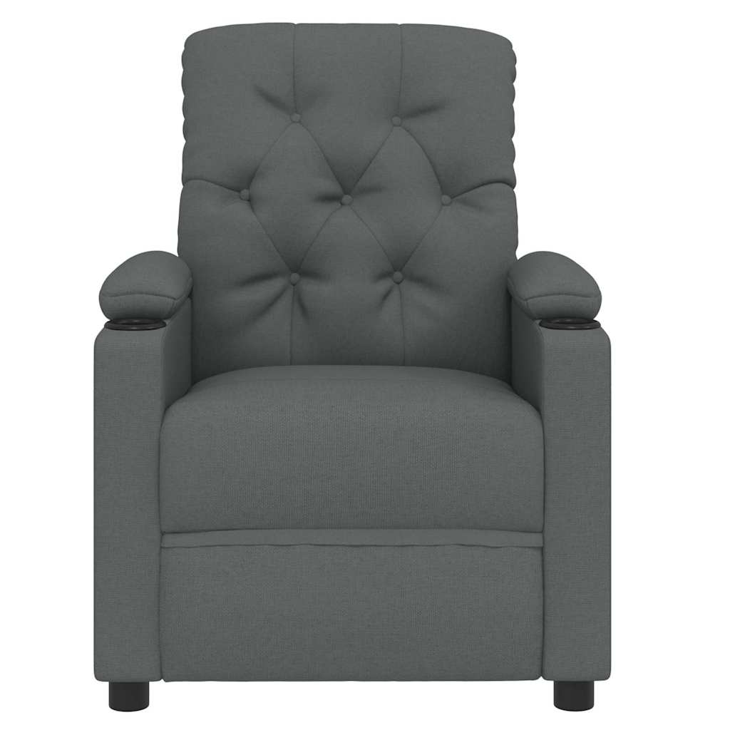 Fauteuil verstelbaar stof donkergrijs