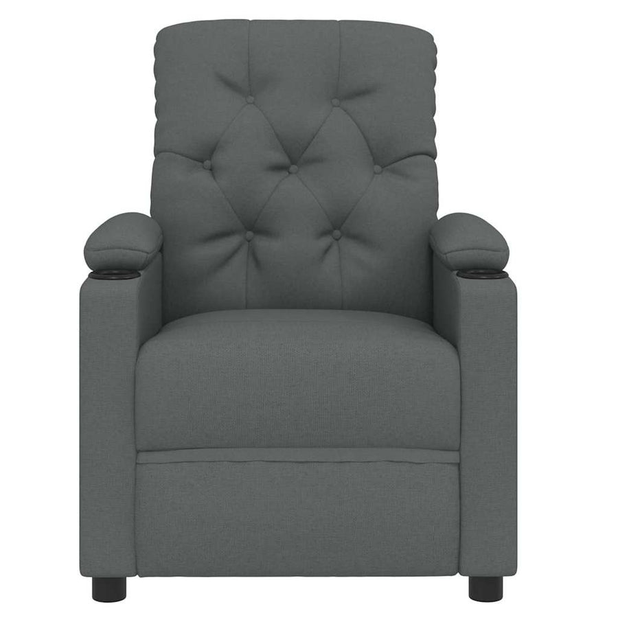 Fauteuil verstelbaar stof donkergrijs