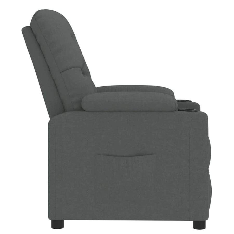 Fauteuil verstelbaar stof donkergrijs