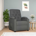 Adjustable fabric armchair dark gray