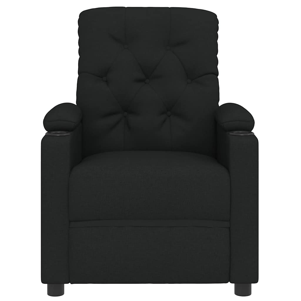 Fauteuil verstelbaar stof zwart