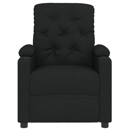 Fauteuil verstelbaar stof zwart