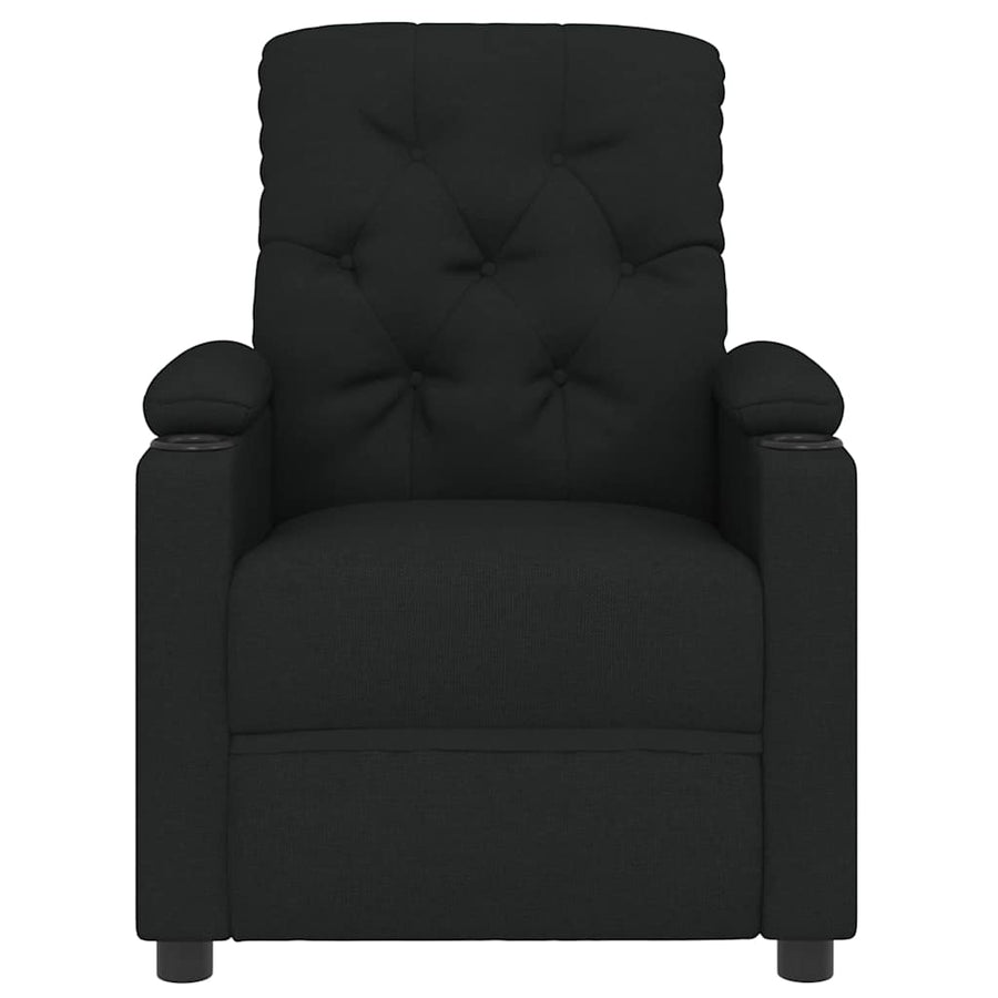 Fauteuil verstelbaar stof zwart