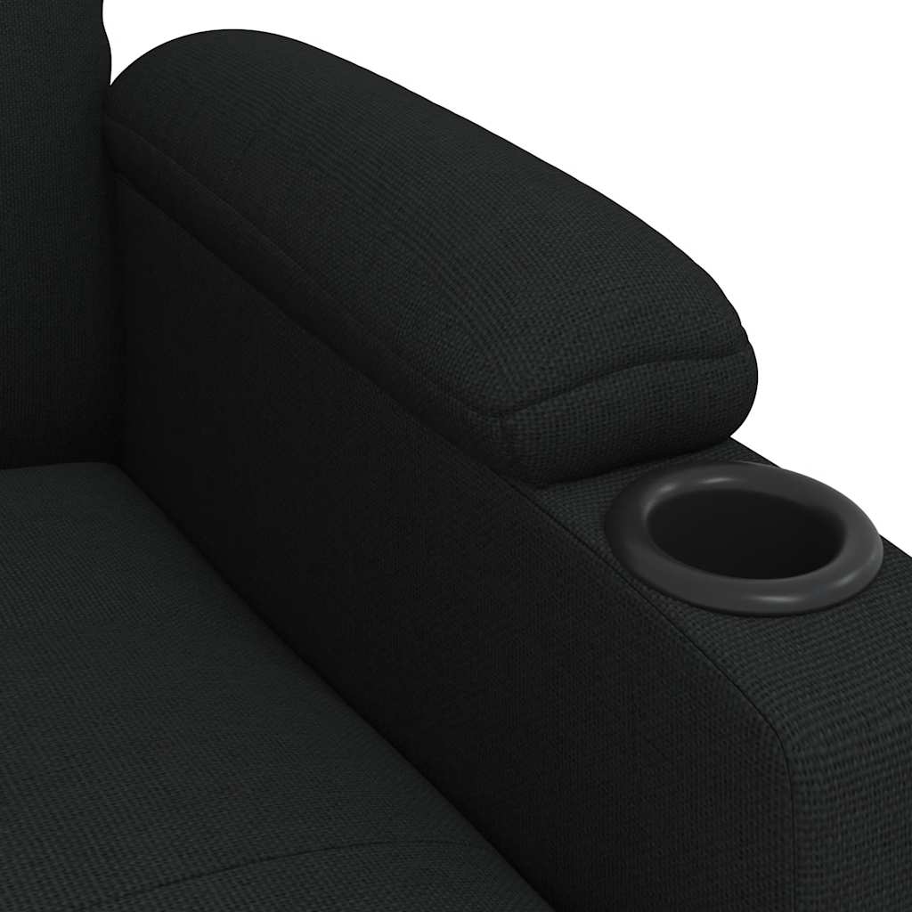 Fauteuil verstelbaar stof zwart
