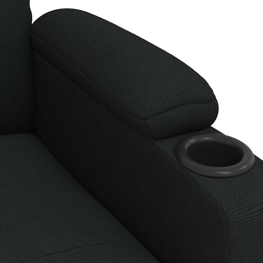 Fauteuil verstelbaar stof zwart