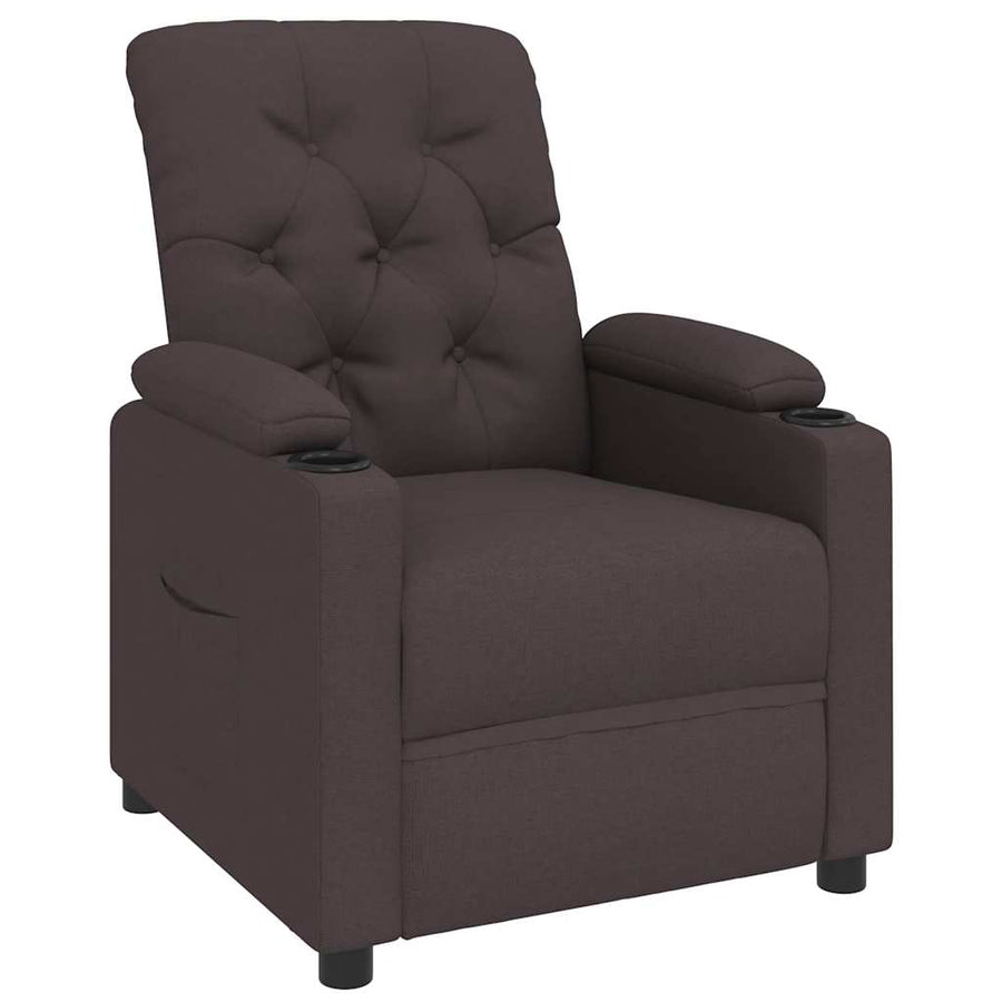 Fauteuil verstelbaar stof bruin