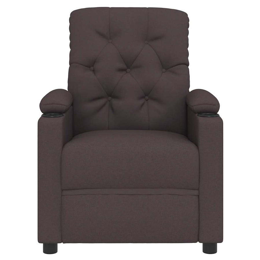 Fauteuil verstelbaar stof bruin