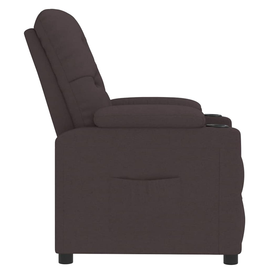 Fauteuil verstelbaar stof bruin