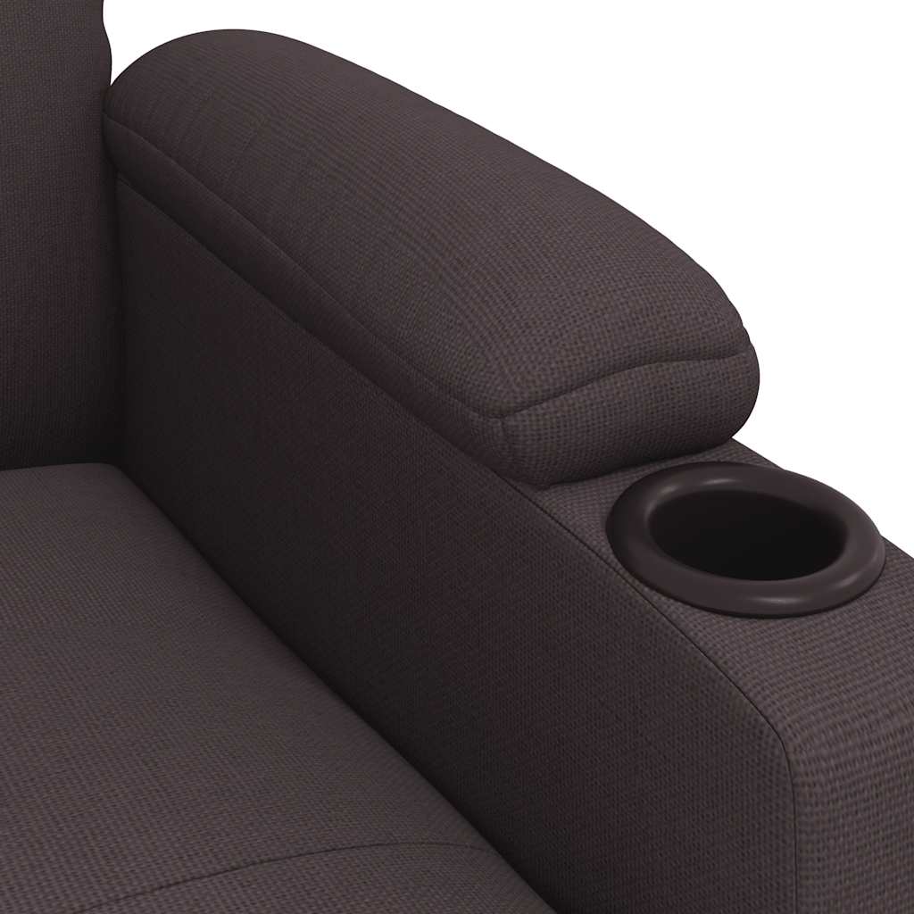 Fauteuil verstelbaar stof bruin