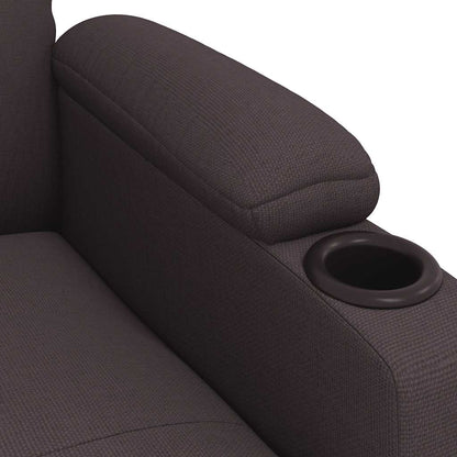 Fauteuil verstelbaar stof bruin