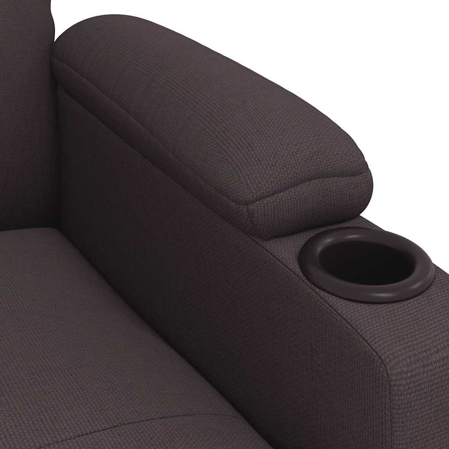 Fauteuil verstelbaar stof bruin