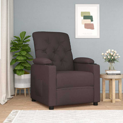 Fauteuil verstelbaar stof bruin
