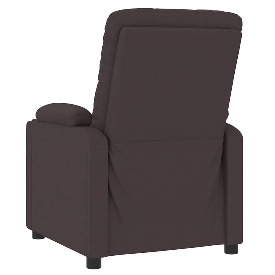 Fauteuil verstelbaar stof donkerbruin