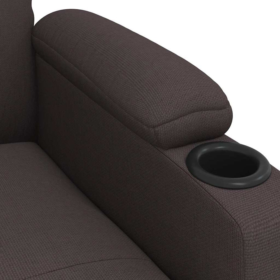 Fauteuil verstelbaar stof donkerbruin