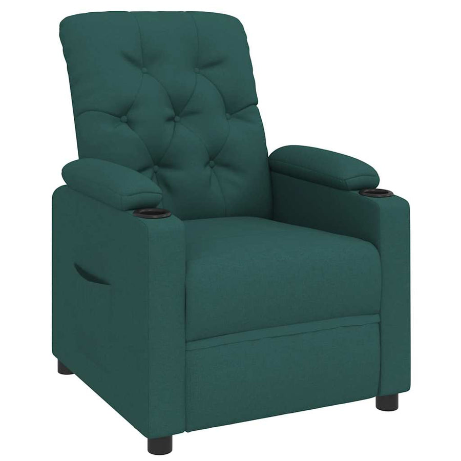 Fauteuil verstelbaar stof donkergroen