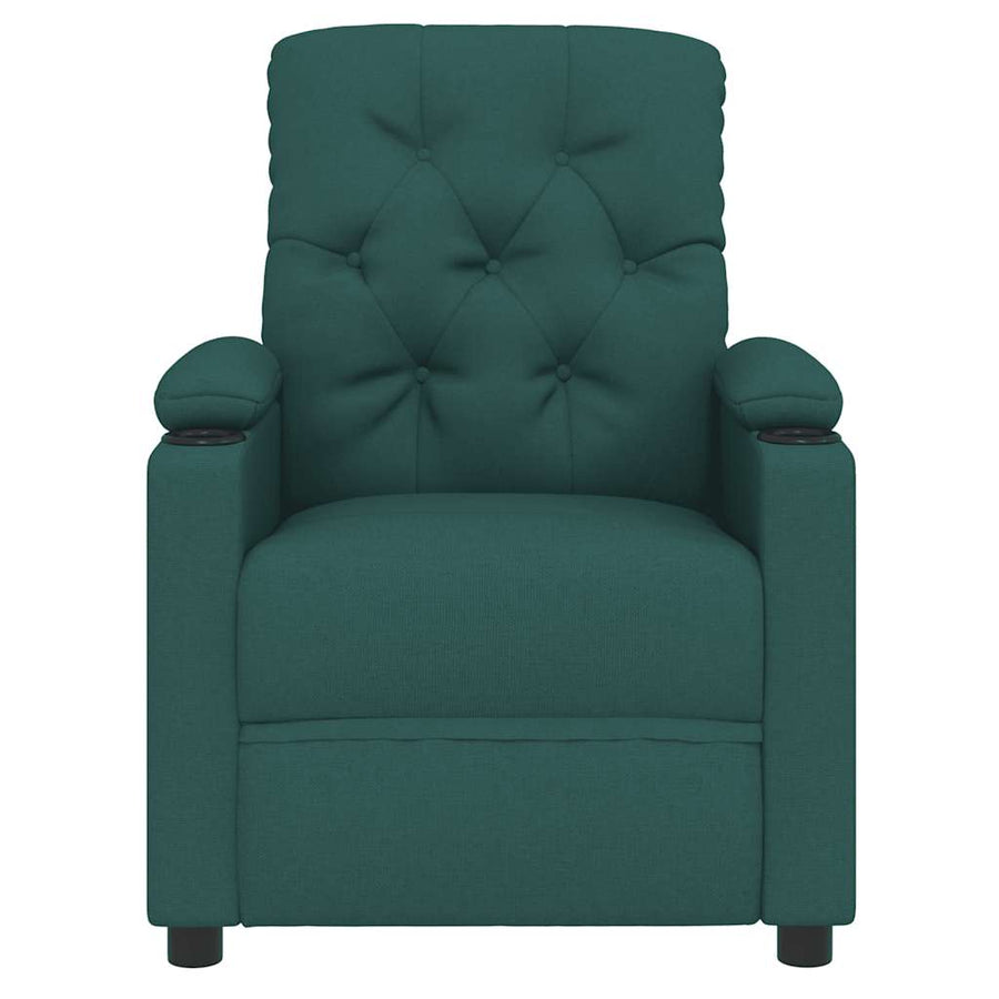 Fauteuil verstelbaar stof donkergroen