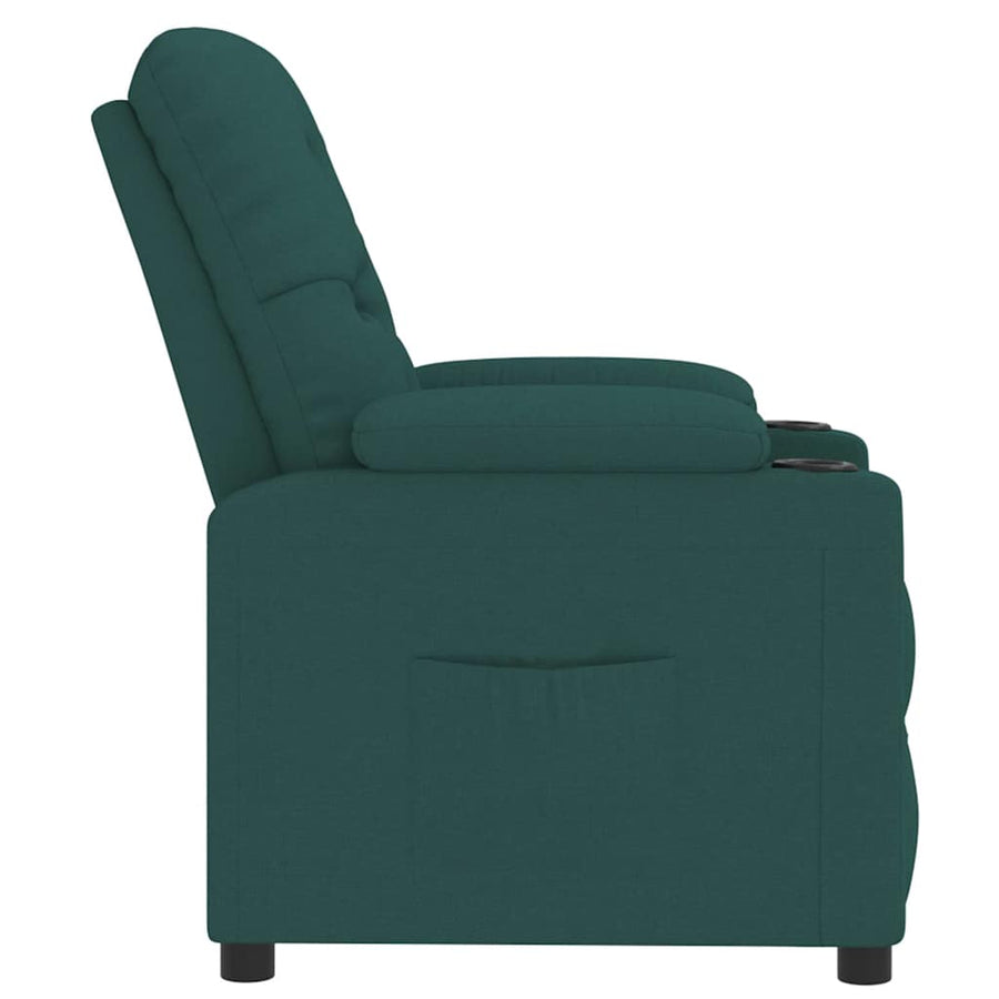 Fauteuil verstelbaar stof donkergroen