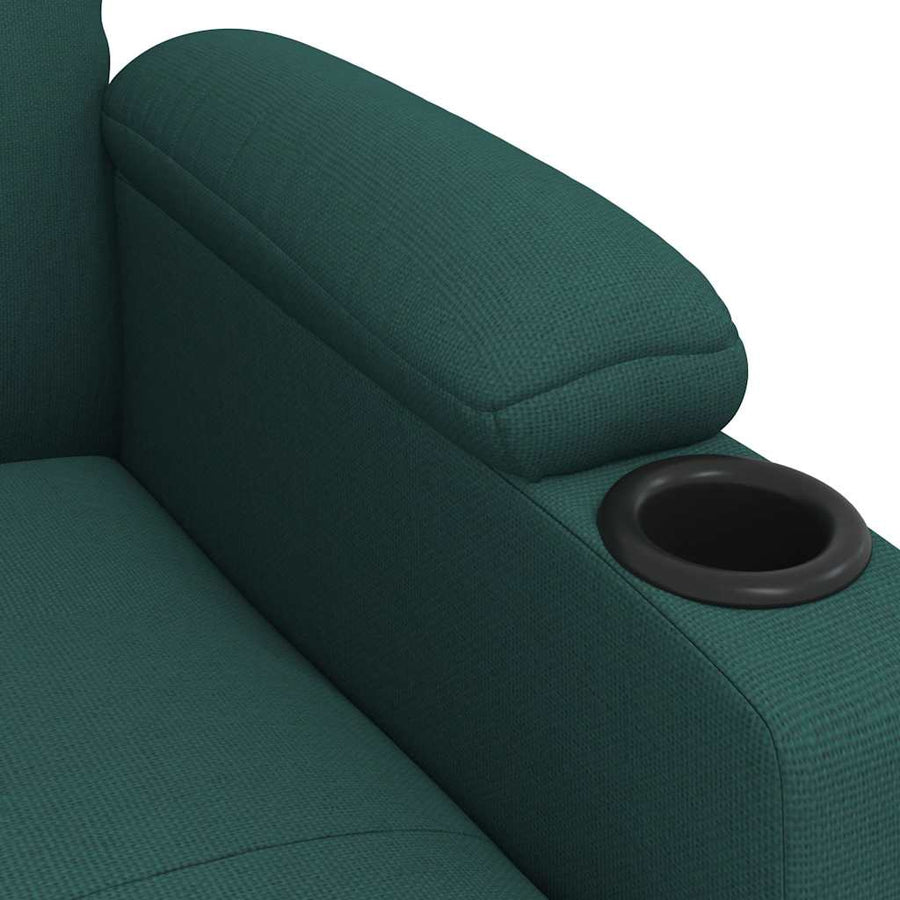 Fauteuil verstelbaar stof donkergroen