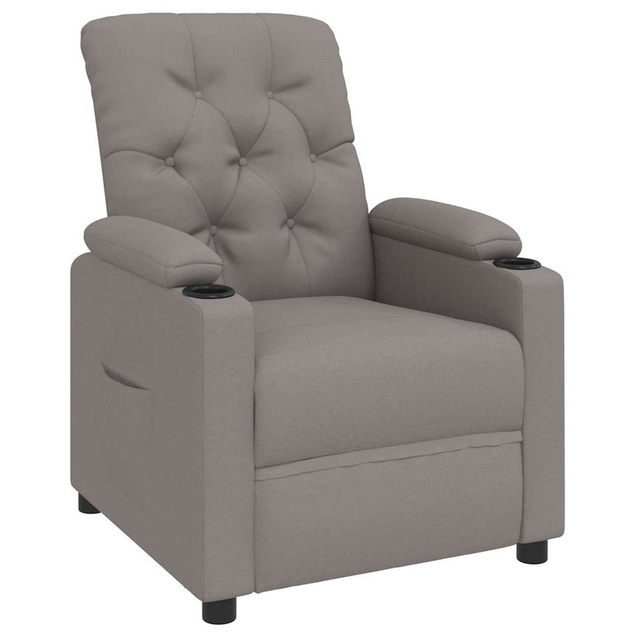 Fauteuil verstelbaar stof taupe