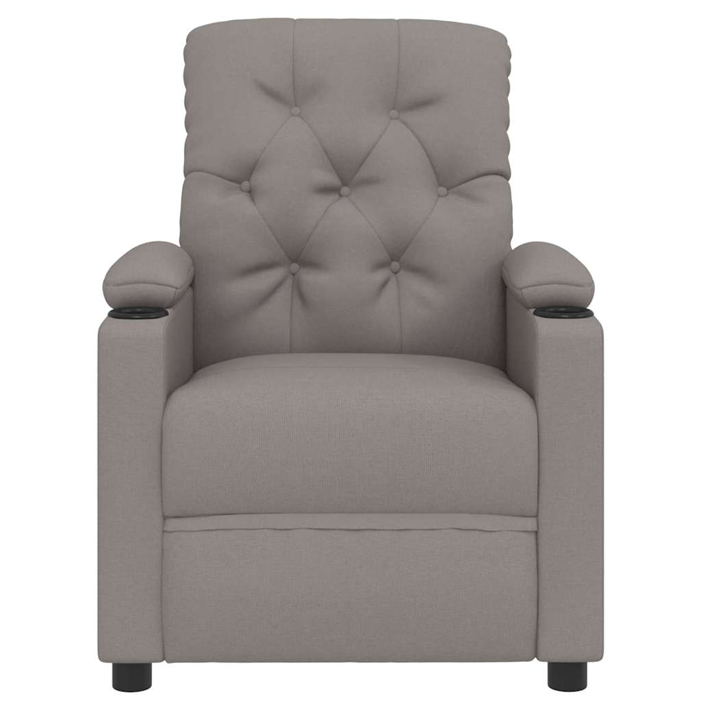 Fauteuil verstelbaar stof taupe