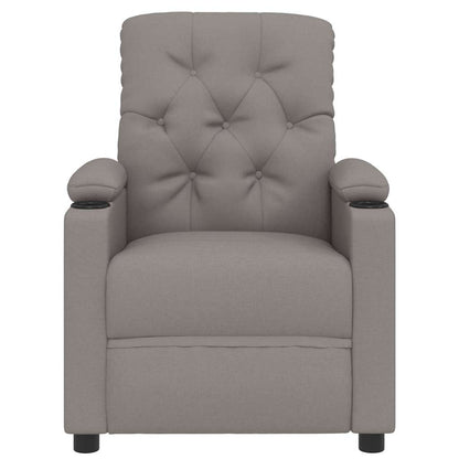 Fauteuil verstelbaar stof taupe