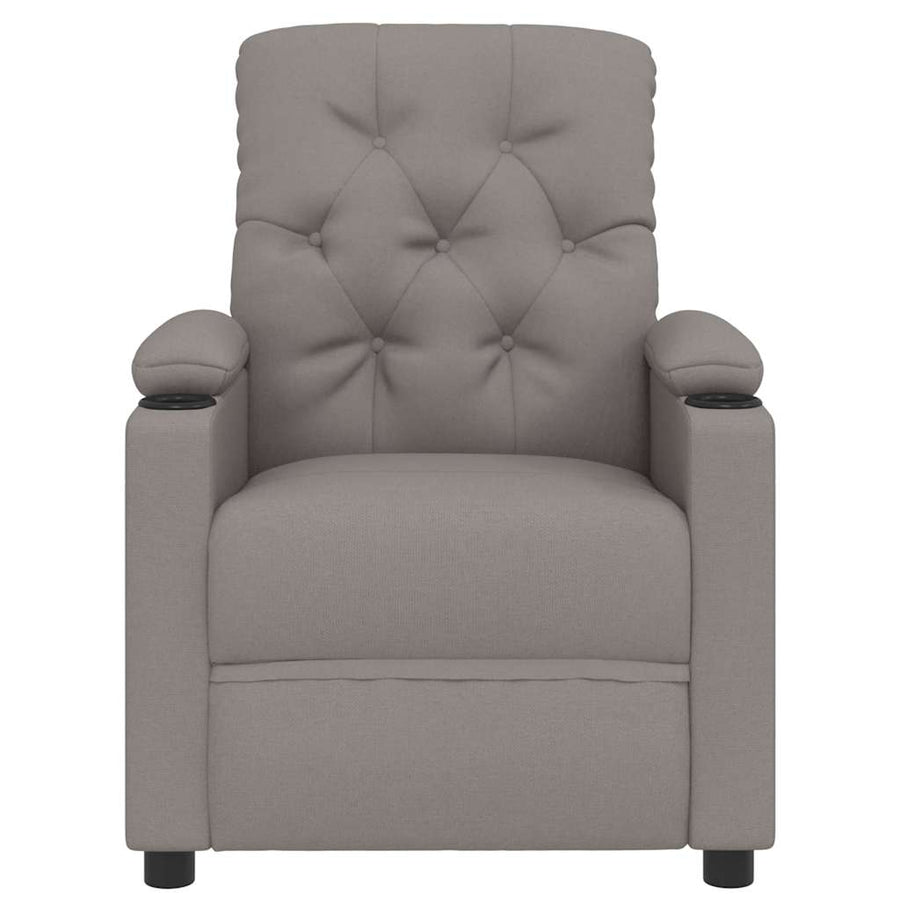 Fauteuil verstelbaar stof taupe